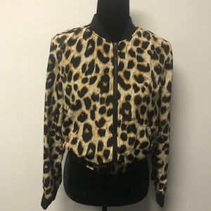 Forever 21 Leopard Bomber